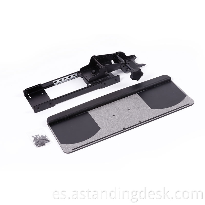 Accesorios de mesa de elevación de oficina de alta calidad Bandeja de teclado de ergonomía ajustable